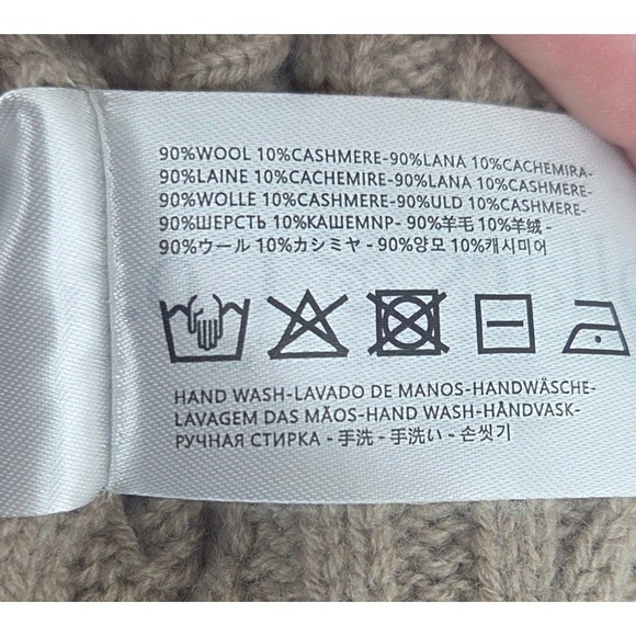 NWT Collars and Co Napoli Cable Knit Quarter Zip Wool & Cashmere Sweater Small - Picture 6 of 7